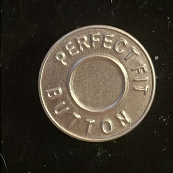 2/3” x 2/3” Perfect Fit Button round silver tone snap pant extender - Picture 5 of 13